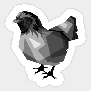 hen chicken grayscale wpap Sticker